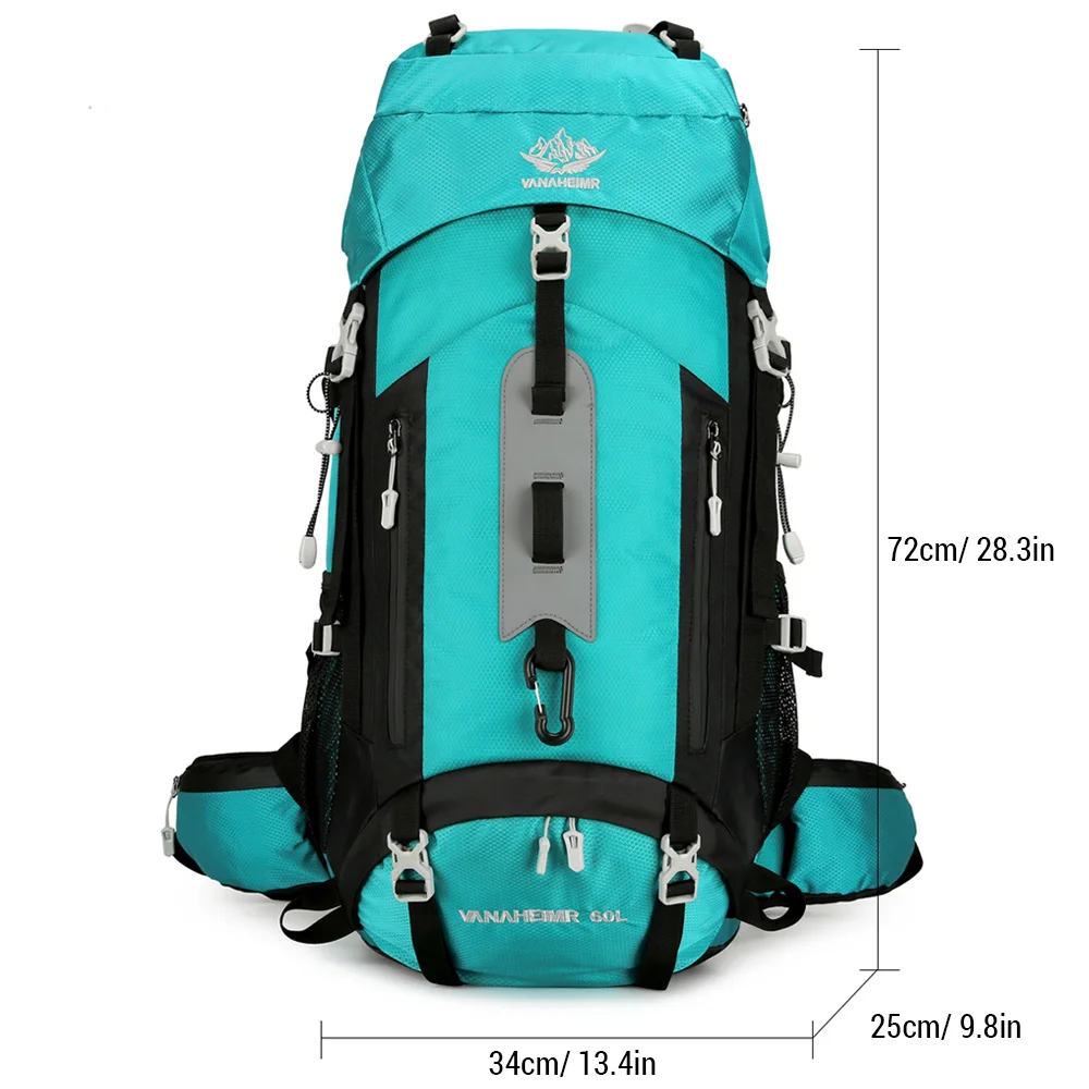 Waterproof Backpacking Mountaineering Backpack 60L Hiking Backpack Large Capacity Camping Backpack Camping Storage Bag