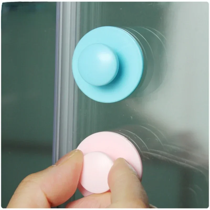 3 Pcs/set Round Sticky Cupboard Cabinet Door Handle Glass Door Baby Safety Handle with Double-sided Tape Furniture Accessories