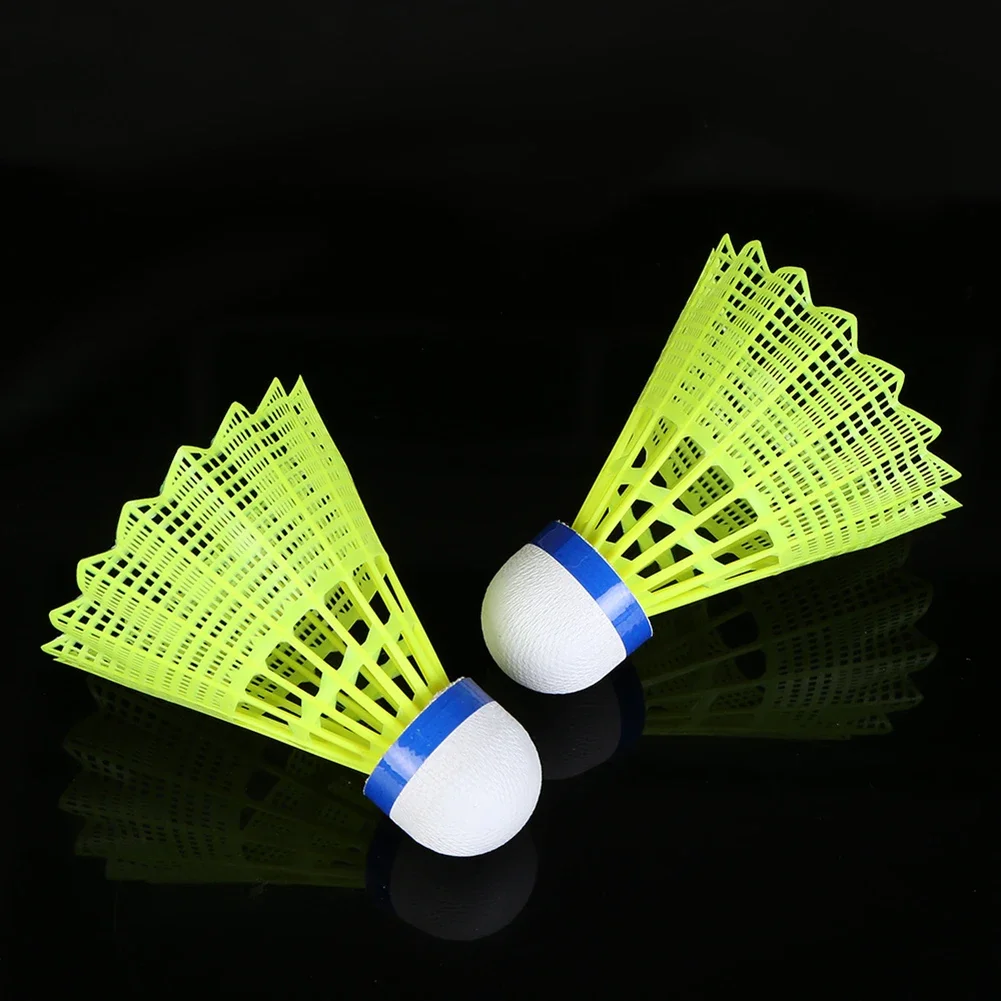 Badminton Shuttlecock 6pcs/set Nylon Shuttlecock Table Fiber Ball Head Full Round Wool Style Plastic Badminton for Outdoor Training Use Durable