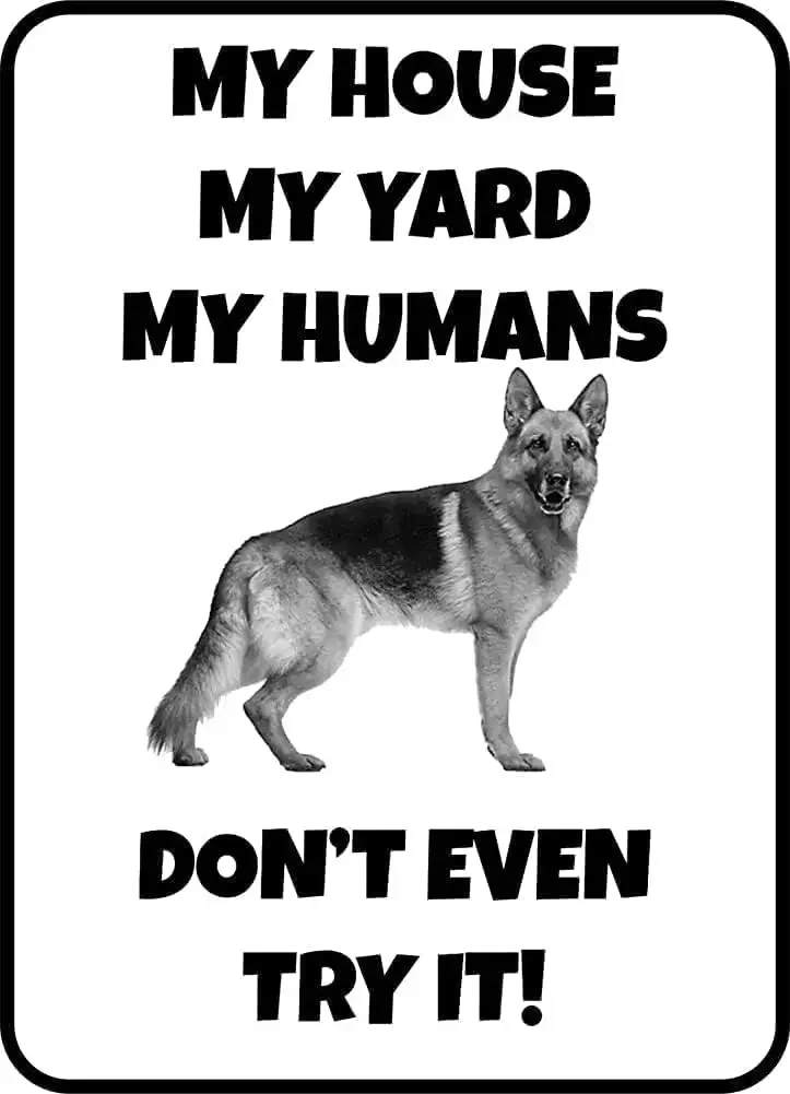 

Vintage Metal Sign My House My Yard My Humans Pet Dog Metal Tin Sign Aluminum Sign For Home Coffee Bar Wall Decor 8x12