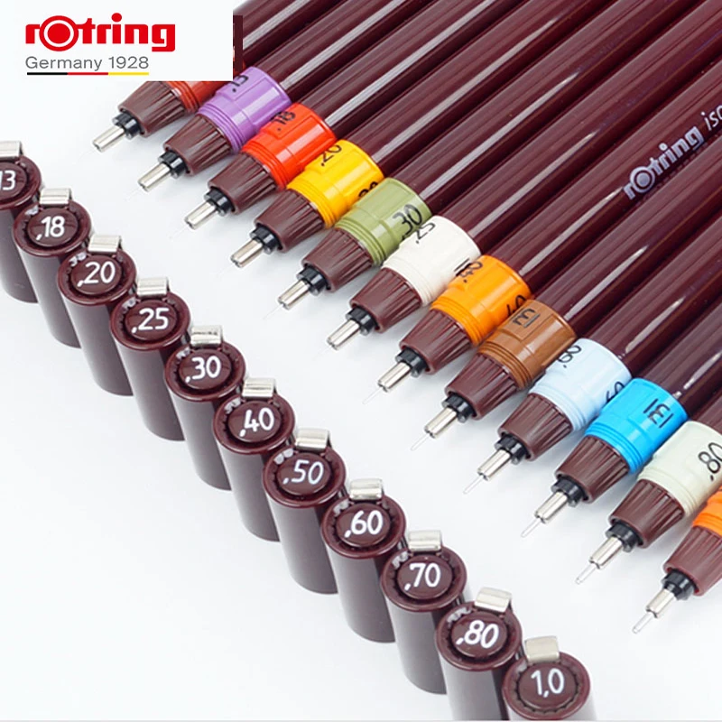 rOtring Isograph Needle Pen 0.1-0.8mm Repeated replacement nib Addable Ink hook line pen Hand-painted/ Drawing Pen 1pc Multifunction Pen