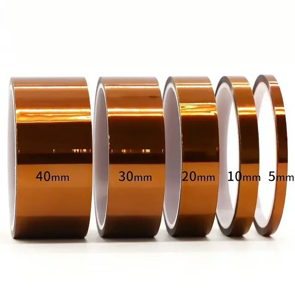 Kapton Tape Polyimide 5-40mm Adhesive Insulating Adhesive Tape Каптоновый Скотч Heat Tape for Board Protection image 7