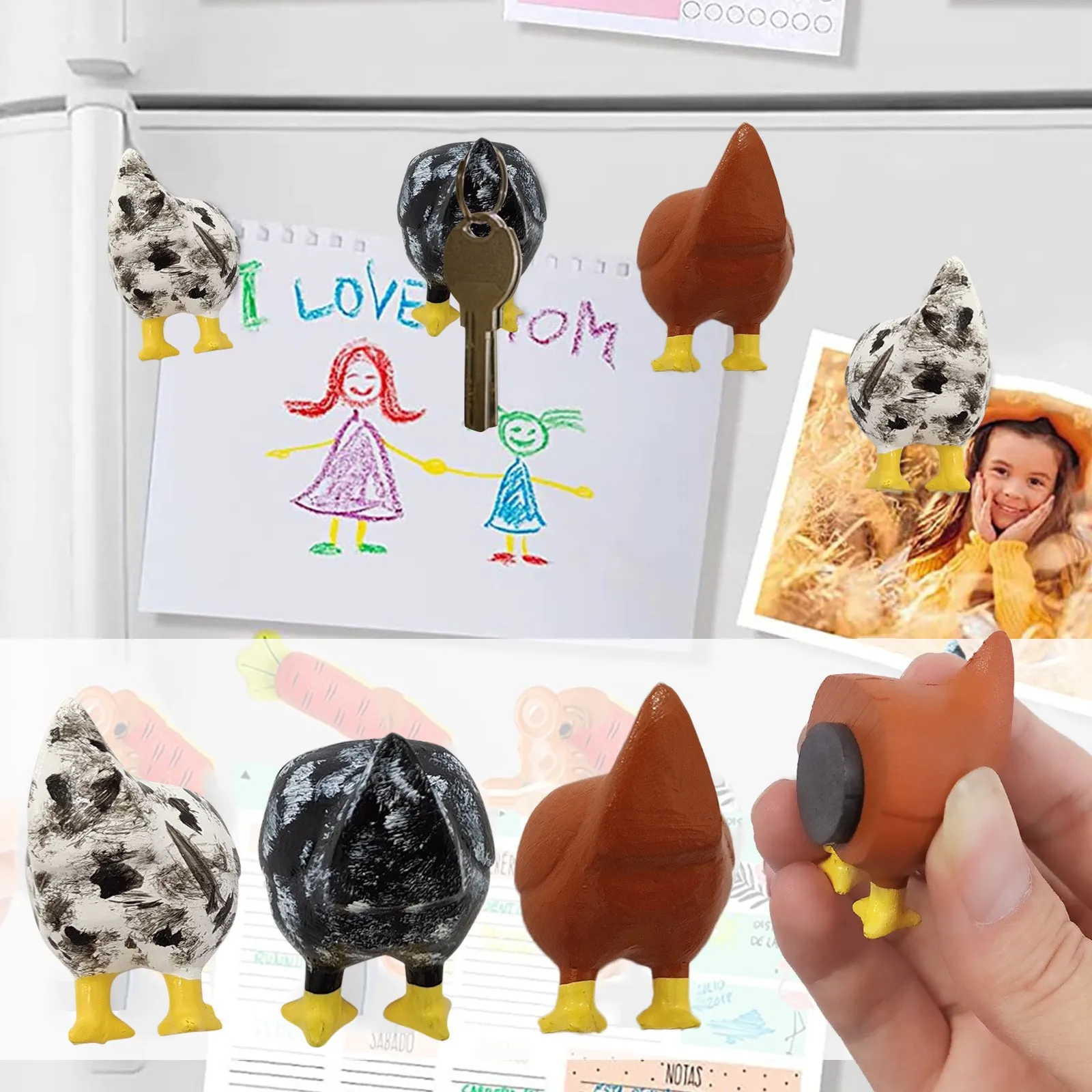 Chicken Butt Magnet Refrigerator Magnetic Decorative Chicken Butt Gift  Funny Chicken Butt Gift Christmas Balls Set #50g - AliExpress