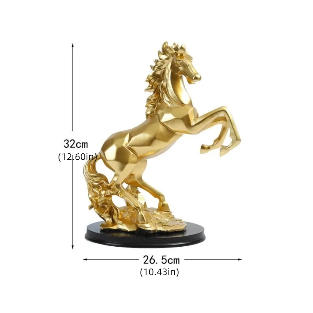 Miniatures Figurine Art Horse Ornament Handicraft Creative Horse Statue Minimalist Modern Animal Sculpture Living Room