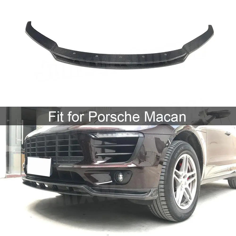 Carbon Fiber Front Lip Spoiler For Porsche Macan 2017 2018 Front Bumper