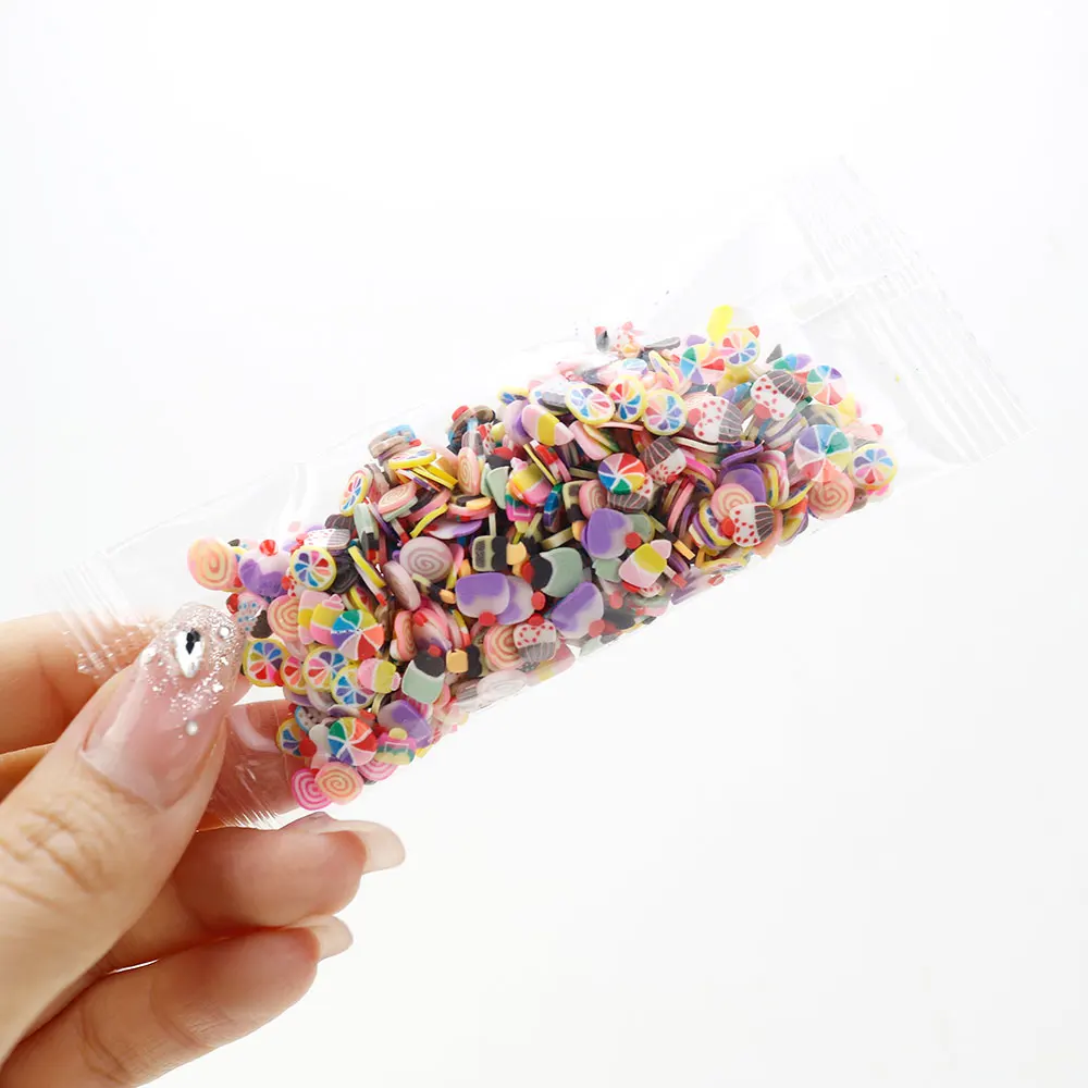 Mix Fruit Soft Clay Slime Animal Flower Slice Resin Filler 1000pcs Nail Art Epoxy Mold DIY Crafts Making polymer clay slices craft toys craft supplies