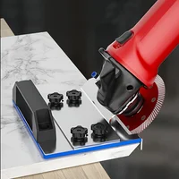 Support de meuleuse d'angle pour carrelage 45 ° Meuleuse d'angle de coupe à chanfrein, fixation en acier inoxydable, support chanfreiné Portable, dépoussiérage 2
