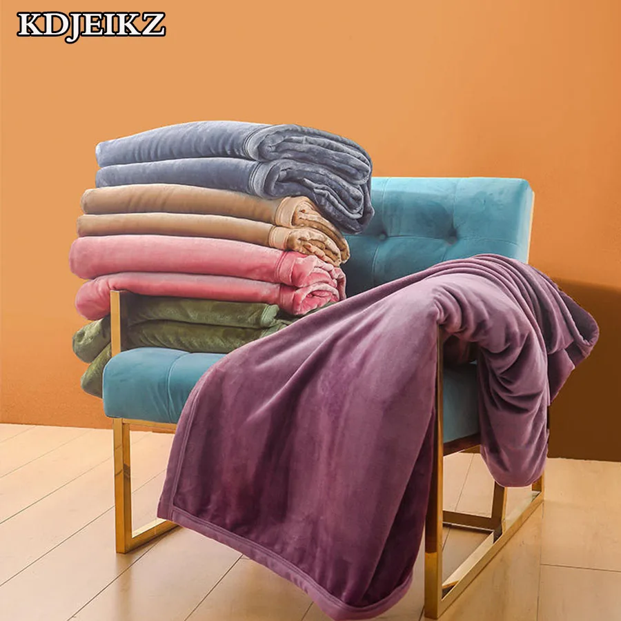 

High Quality Bed Blankes Coral Flannel Cover Blanket Artificial Fur Sable Solid Color Camping Travel Blanket 100x150, 150x200cm