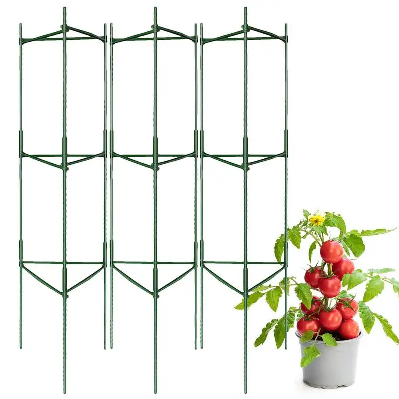 

Tomato Cages For Pots 3 Pack Heavy Duty Tomato Support Trellis Cages For Garden Potted Plants Rose Flower Vine Vegetables