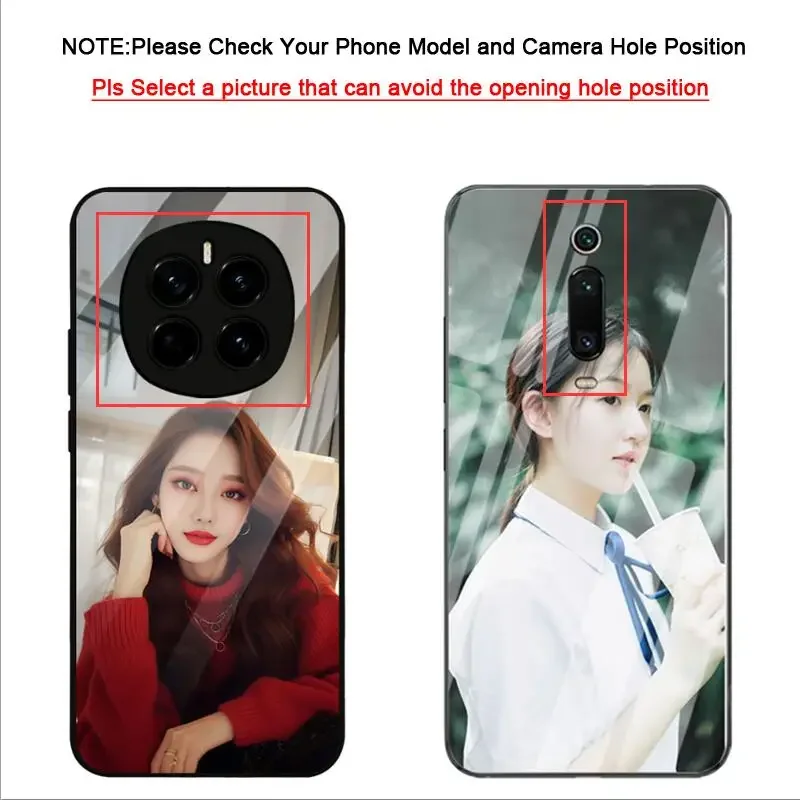 Custom DIY Personalized Photo Phone Case with Glass Cover