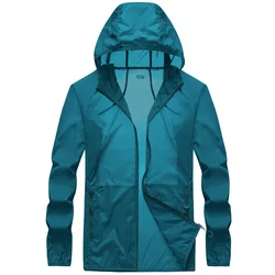 Waterproof Quick - Dry UV Protection Golf Raincoat - XXXL (Denim Blue Man)