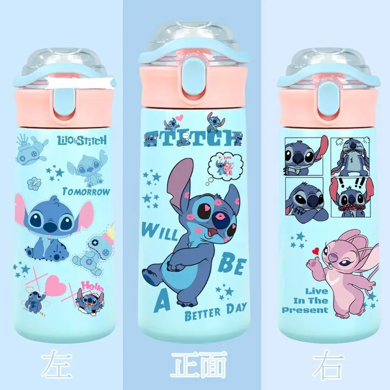 

New 500ML Disney Stitch Stainless Steel Insulated Water Cup Outdoor Sports Leak-proof Cute School Water Bottle Children's Gift