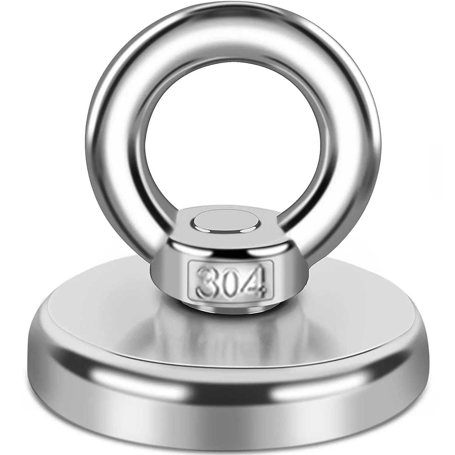 D75mm Super Strong Magnet Fishing Neodymium Search Magnetic Heavy Duty Rare Earth Magnets with Countersunk Hole Eyebolt Salvage