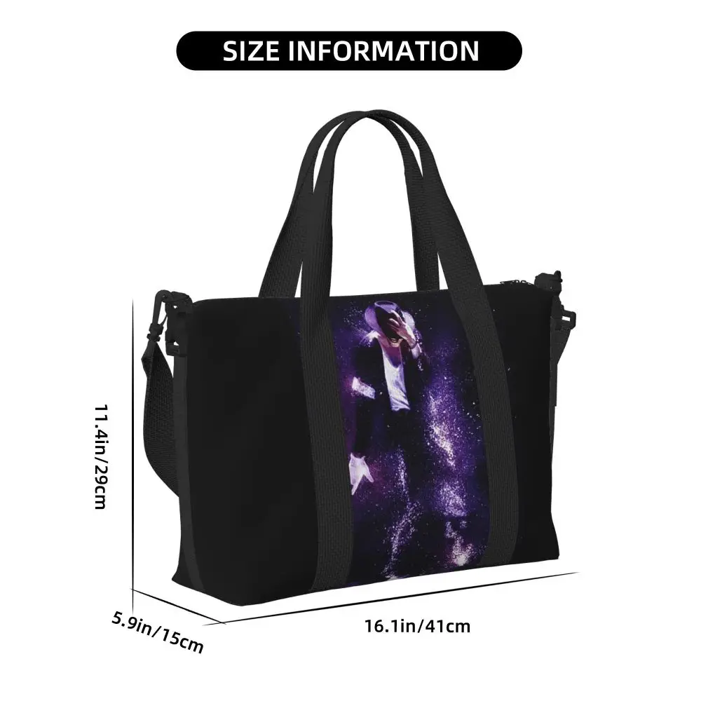 Michael Jackson Musicians Singers Dancers Beach Travel Bag Large Capacity Tote Bags for Sport Women Shopping Duffle Shoulder Bag