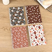 New Vintage Maillard Sticker Book Cute Flower Decoration Cover A5 Blank Double-side Release Paper Books For Collect Tape Sticker 2