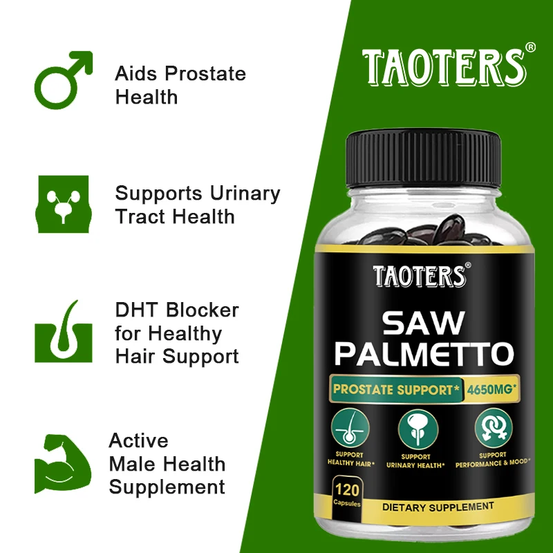 Saw Palmetto Supplement Saw Palmetto Capsules Men Prostate Health Supplement Supports Urinary Tract Health Supports Bladder Promotes Hair Gro