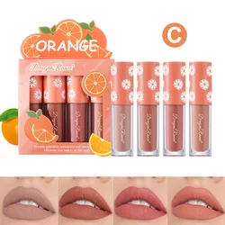 Velvet Matte Lip Gloss Collection: 4-Piece Long-Lasting, Fruit-Scented, Non-Stick, Lightweight Formula (18943-03)