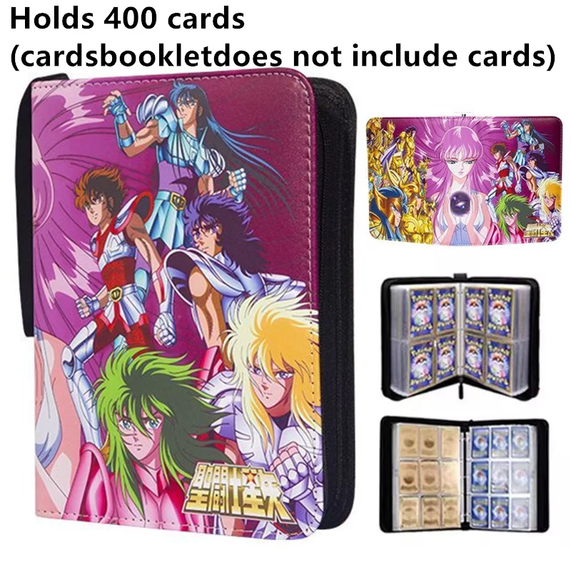 400pcs Saint Seiya Card Album Book Folder 4 Card Slots