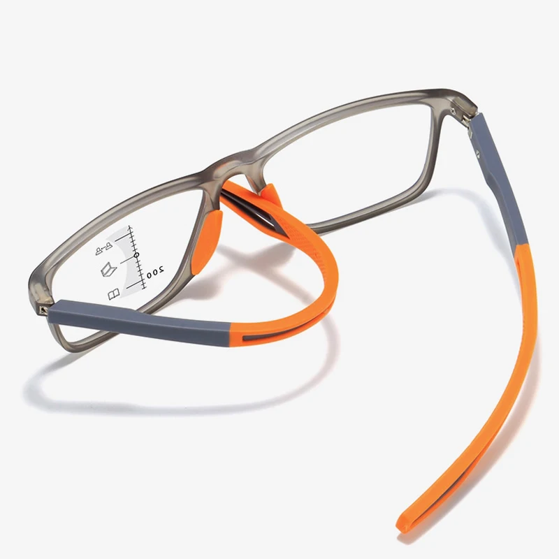 Unisex Ultralight TR90 Multifocal Glasses Trendy Men Women Sports Progressive Reading Glasses Retro HD Lens Presbyopia Glasses