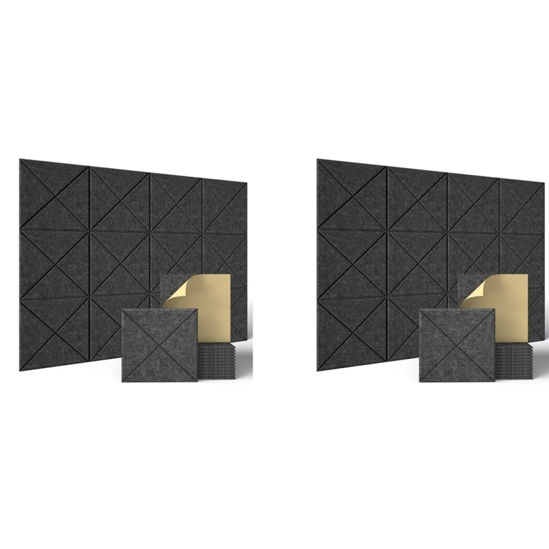 

24 Pcs Acoustic Panels,Sound Insulation Board,Wall Sound Insulation Board,For Acoustic Treatment,Wall Decor,Studio,Etc