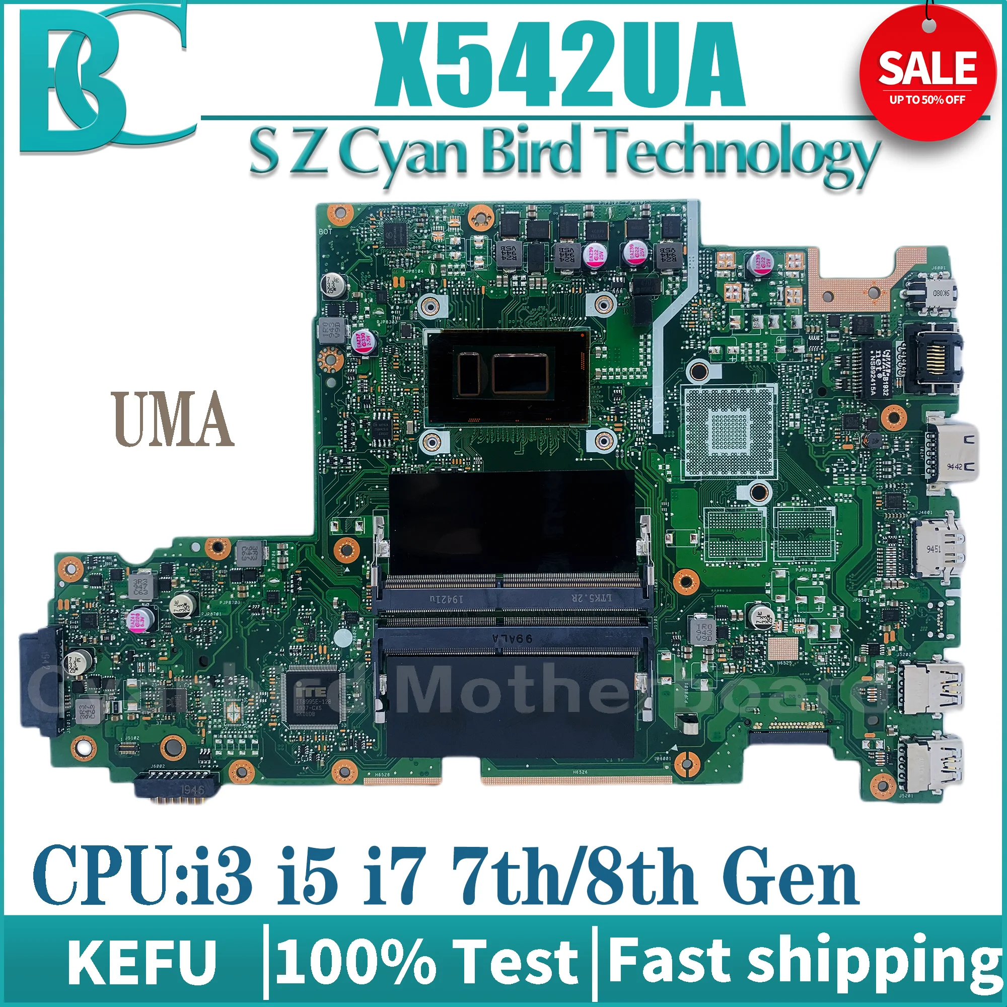 X542UQ Mainboard For ASUS X542UN X542UR X542URR X542U X542UF X542URV X542UA R542U F542U K542U A542U X542UNT Laptop Motherboard