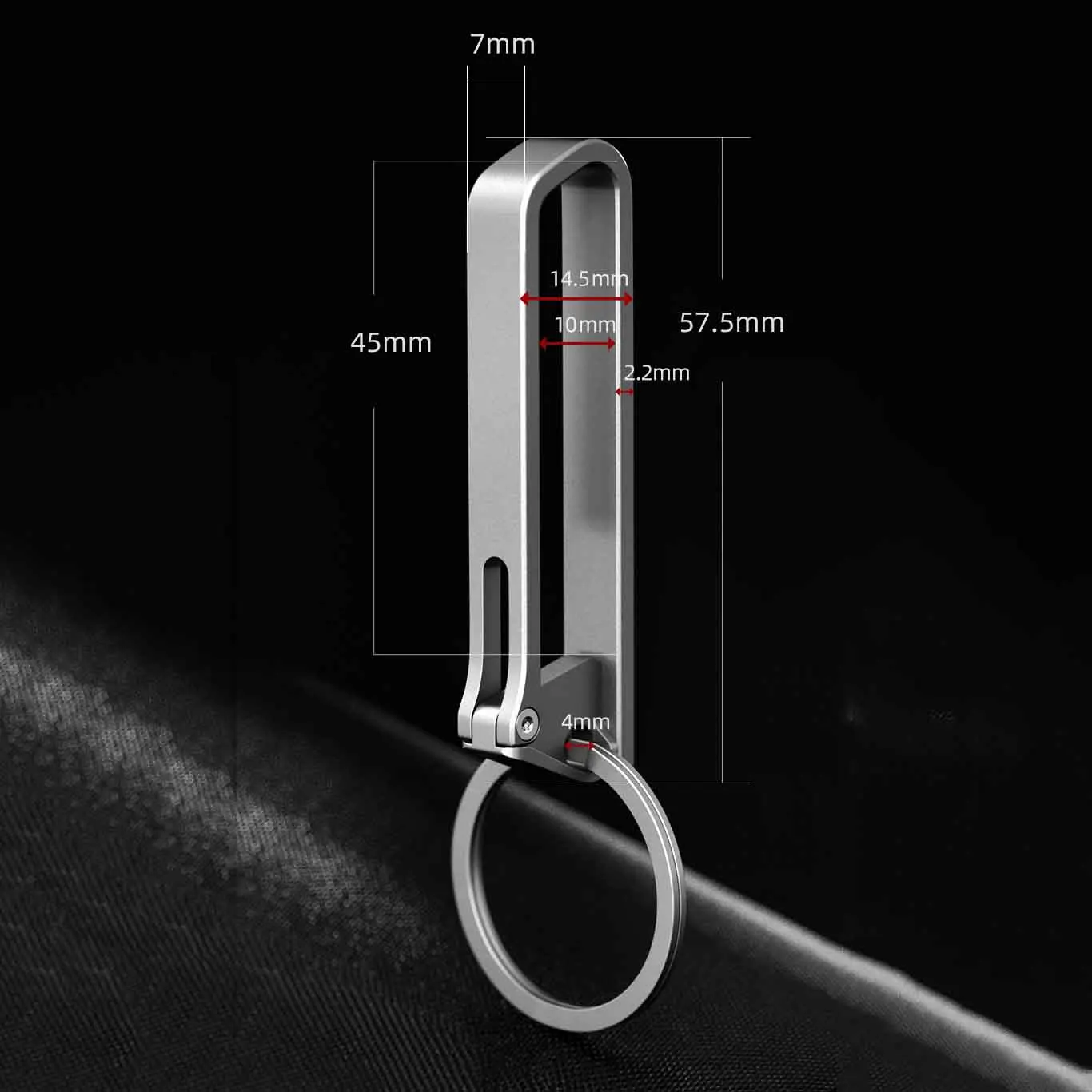 Premium Titanium Keychain Belt Buckle with Anti-Loss Fasteners