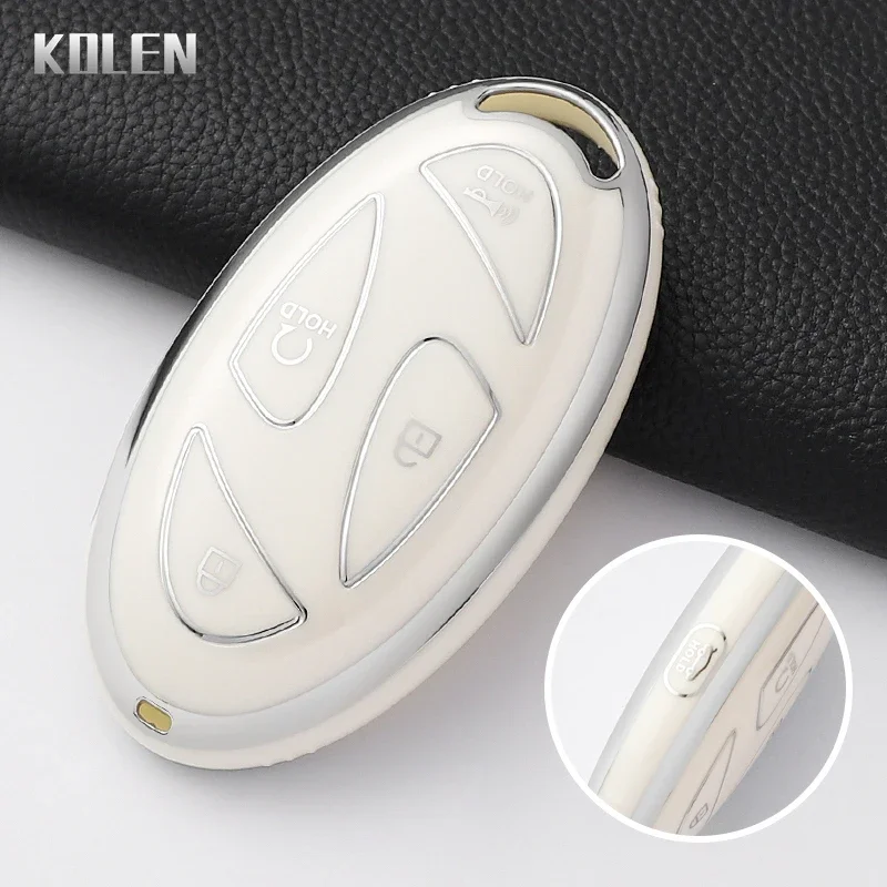 Fashion TPU Car Remote Key Case Cover with Keychain Fob Accessories
