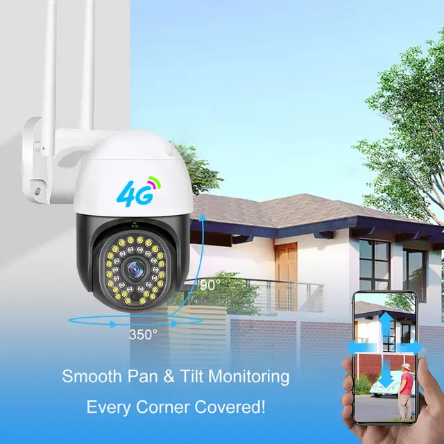 4X Zoom 3MP Wireless 4G SIM Card Video Surveillance Camera Motion Detection Auto Tracking Home Security Camera WiFi/4G V380Pro - Image 4