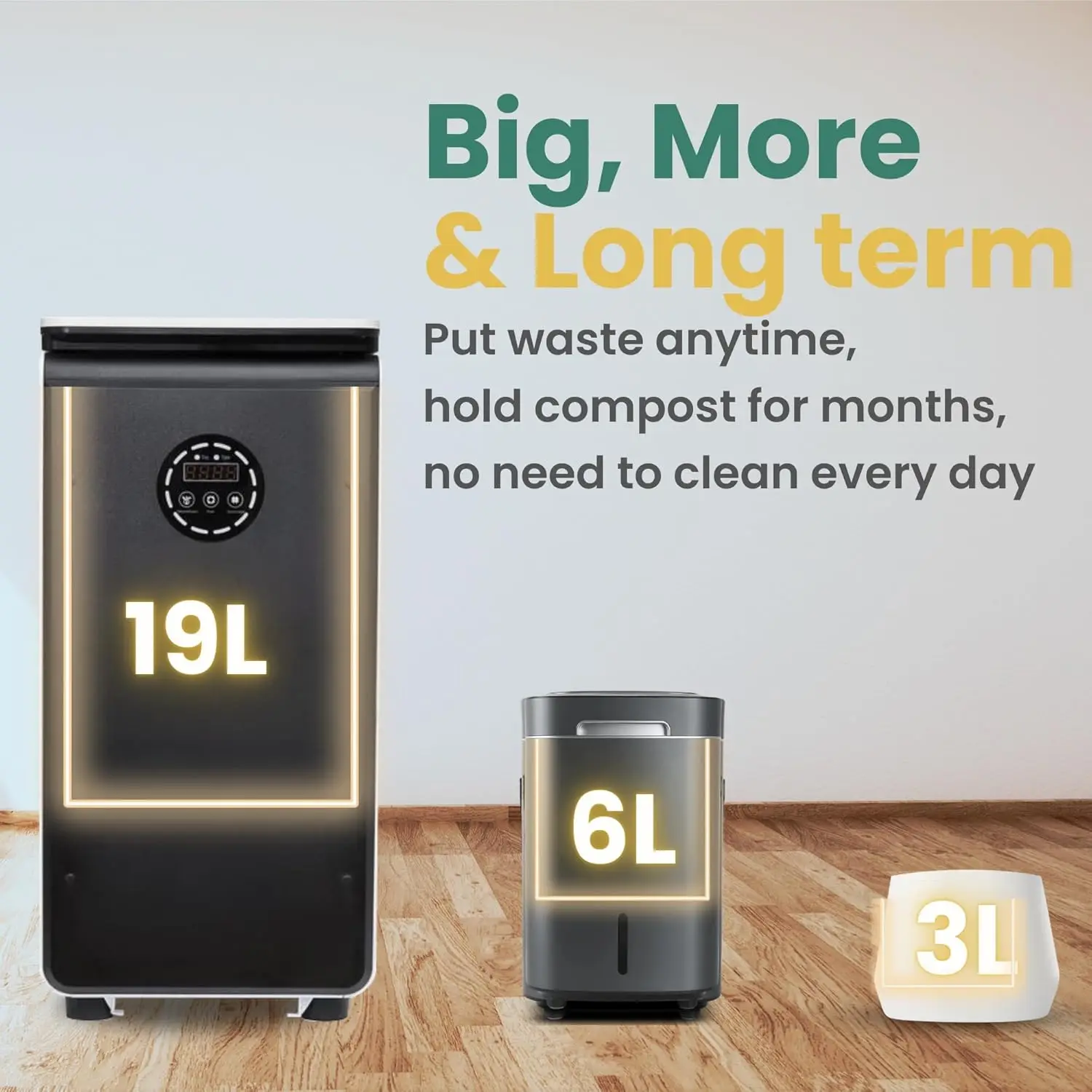 World First Bio Smart 19L Electric Composter for Kitchen, Filter No Need to Change, Not Dehydration Tec, Add Waste Anytime Compo 2