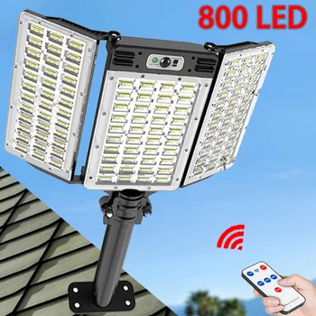 800 LED 매우 밝은 야외 태양광 가로등, 모션 센서, 방수 태양광 조명, 마당 컨트리 하우스 정원 벽 조명