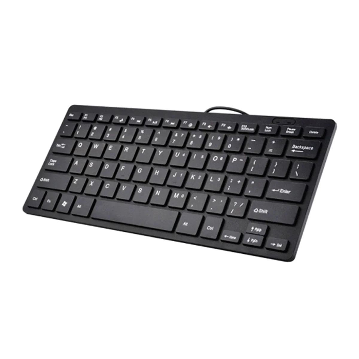 A10I 컴팩트 유선 키보드 USB - PC용 초박형 키보드 미니 게임용 키보드 블랙