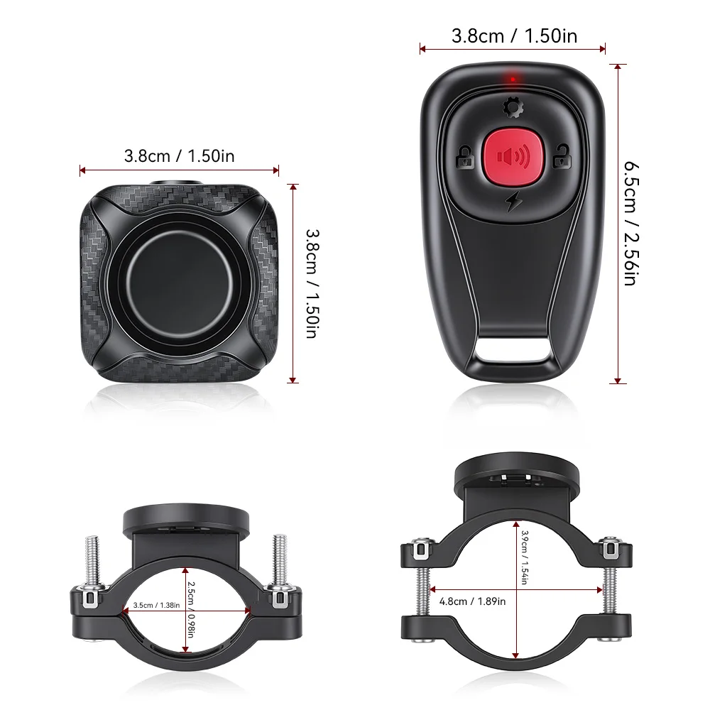 Enhanced Wireless Anti-Theft Bike Alarm with Remote Control & Vibration Sensor