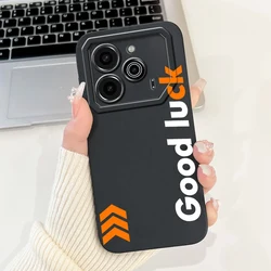 Cute Fashion Painted Soft TPU Phone Case - 6.78'' Cover with Bumper Protection for Tecno Pova 6 (Black 1910)