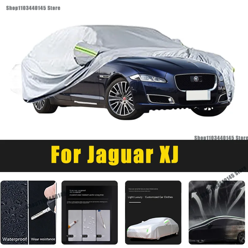 

Полностью автомобильные Чехлы, защита от УФ-лучей, пыли, дождя, снега, аксессуары для Jaguar XJ, автомобильный зонт