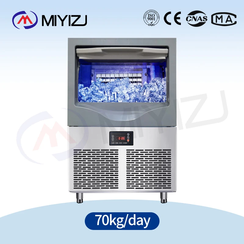 70kg Home Commercial Ice Maker Making Machine Block Ice Machine Automatic Small Cube