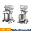 Commercial Use 10/15 Liters Electric Stand Robot Kitchen Cooking Planetary Mixer Egg Beater Kneading Using Domestic 3