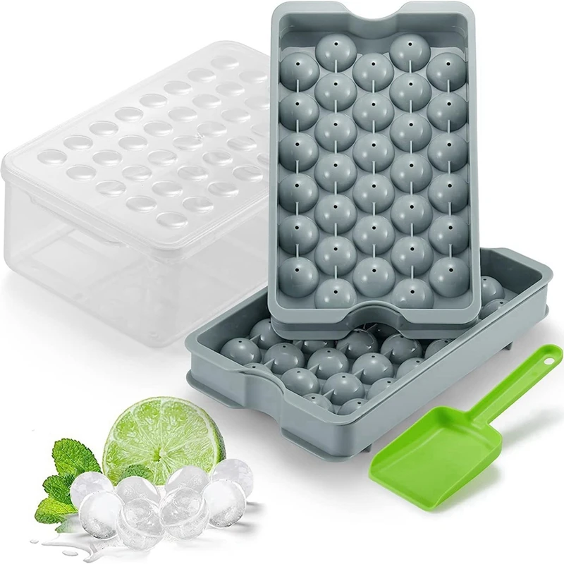 

Mini Ice Cube Tray Mini Ice Cube Tray With Bin & Scoop Crushed Ice Tray For Chilling Drinks Coffee Juice