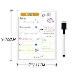 Magnetic Dry Erase Calendar and Planner Set (S With 1 pen)