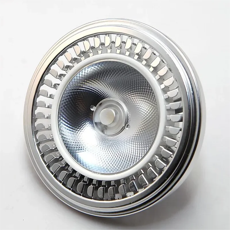 고출력 COB 램프, 조도 조절 가능, G53 LED 천장 조명, QR111 스포트라이트, AC85-265V/DC12V, AR111, 15W