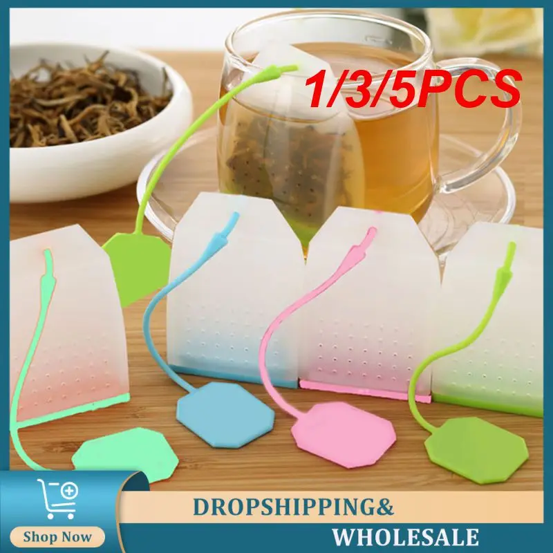 

1/3/5PCS Tea Strainer Filter Easy To Use Loose Leaf Tea Bag Food-grade Silicone Kitchen Utensils Tea Strainer Premium Convenient