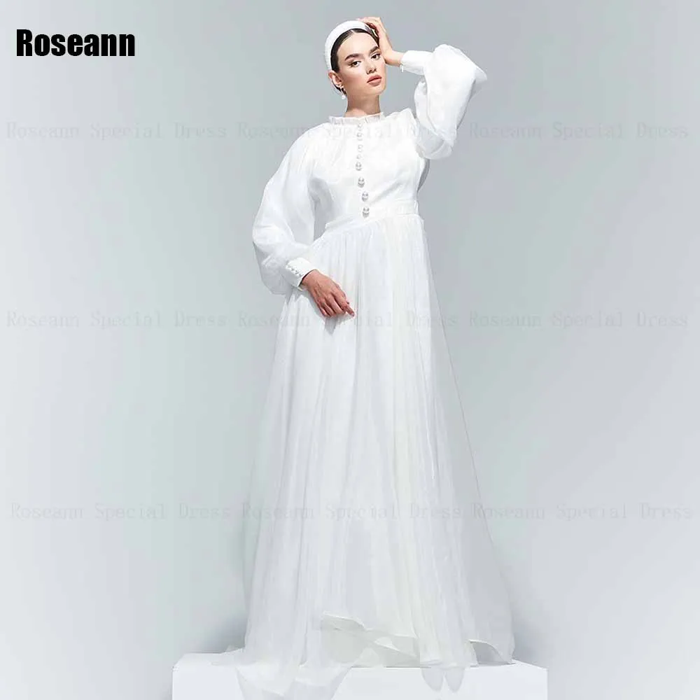 

2024 A-line Wedding Dress V-Neck Open Back Draped Pleat Belt Pearls Button Sleeveless Bride Dresses Floor Length robe de mariée