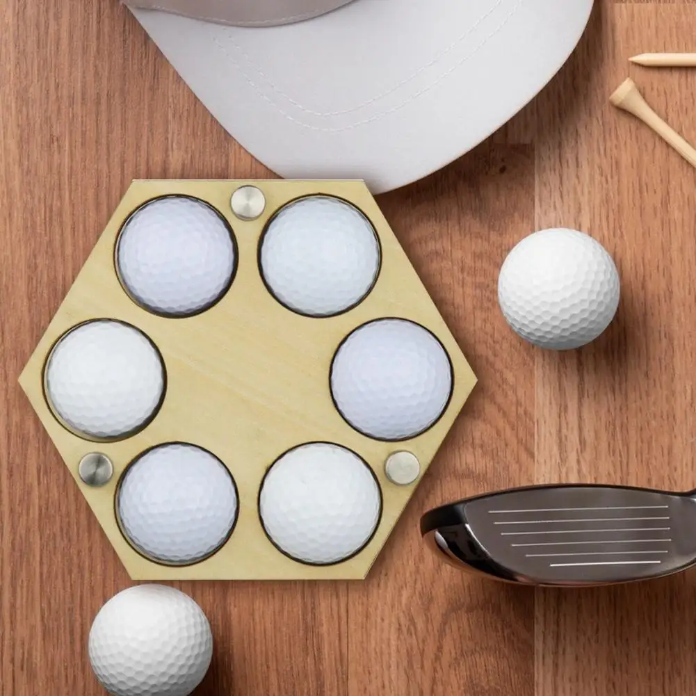 

Шестигранный Держатель для мяча для гольфа, деревянный шестигранный держатель, настенное крепление, элегантная подставка для коллекционеров для любителей гольфа