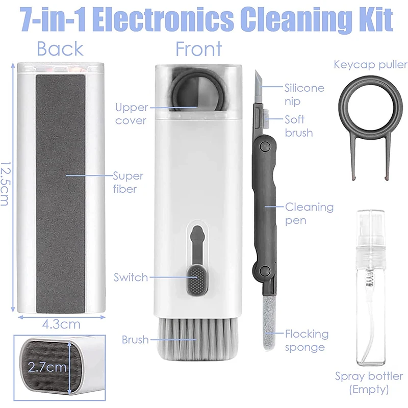 7-in-1 Keyboard Cleaning Kits Airpods Cleaner Headset Cleaner Pen Laptop Screen Cleaning Bluetooth Earphones Cleaning Kit 2