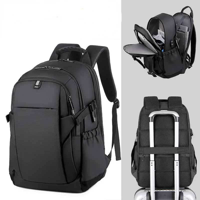 

Large capacity backpack Men laptop backpack waterproof and lightweight travel bag USB Charging business bag school backpack