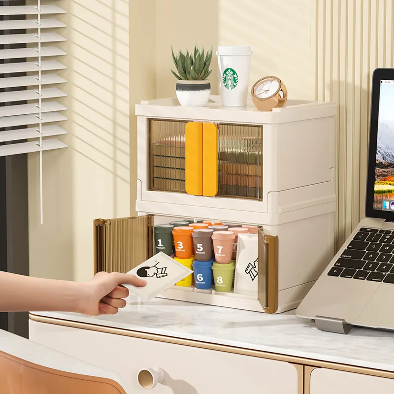 

Бесплатная установка, складной прозрачный пластиковый контейнер для хранения закусок, общежитий, настольных и офисных принадлежностей