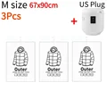 3Pcs 67x90CM US Pump