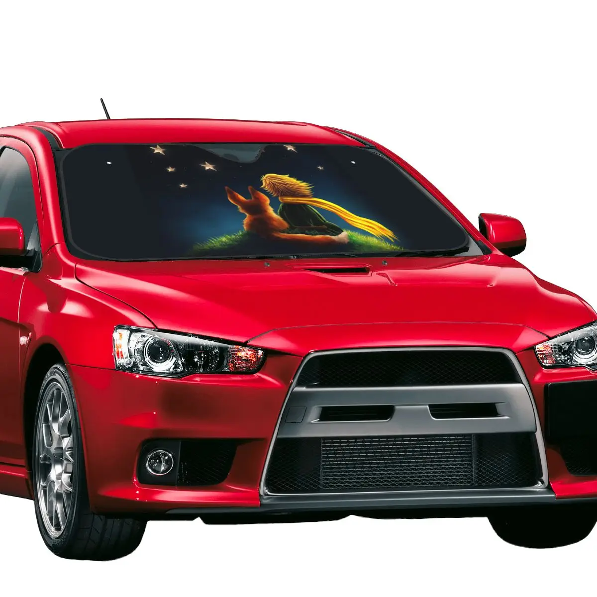 The Little Prince Novelty Sunshade Windscreen 76x140cm Fox Star Classic Fairy Tale Foils Sun Visor Sun Shade Protect