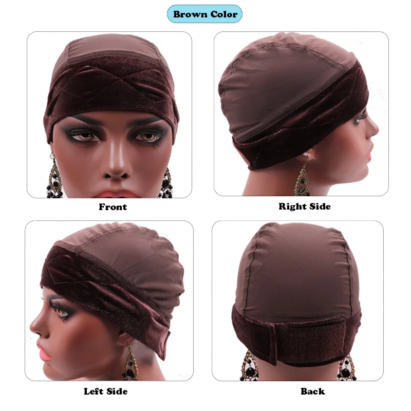 1/2/3Pcs Breathable Wig Grip Cap Velvet Wig Grip And Wig Caps For Wigs Hair Protective Cap With Velvet Edges Scarf For Fix Wigs