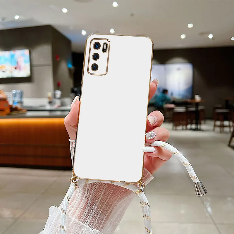 Stylish Plating Lanyard Phone Case with Enhanced Protection