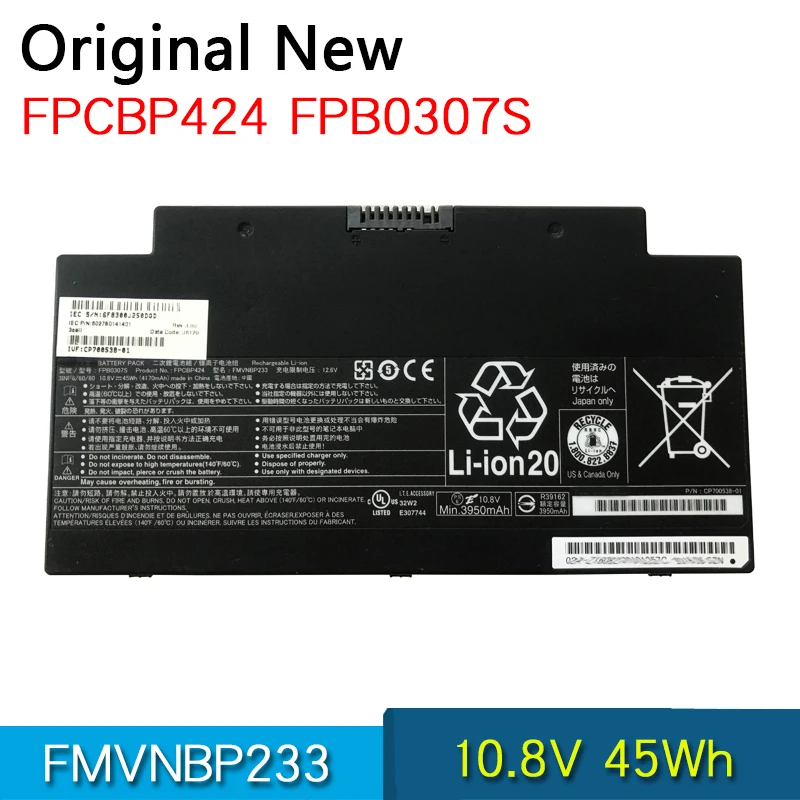 

NEW Original FMVNBP233 FPCBP424 FPB0307S Laptop Battery For FUJITSU LifeBook A556 A556/G AH77/M AH77/S CP700538-01 10.8V 45Wh